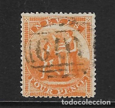 Sellos: NEVIS - CL&Aacute;SICO. Yvert n&ordm; 10 usado y defectuoso - Foto 1