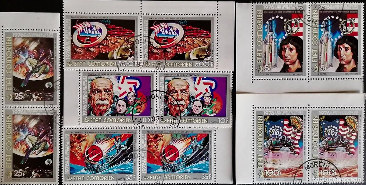 Sellos: COMORAS 1976 - VIKING / ANIVERSARIOS.- - Foto 1