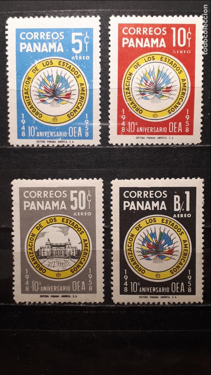 Sellos: PANAM&Aacute; . A&Ntilde;O 1958. (*) /**.YVERT 189/92 - Foto 1