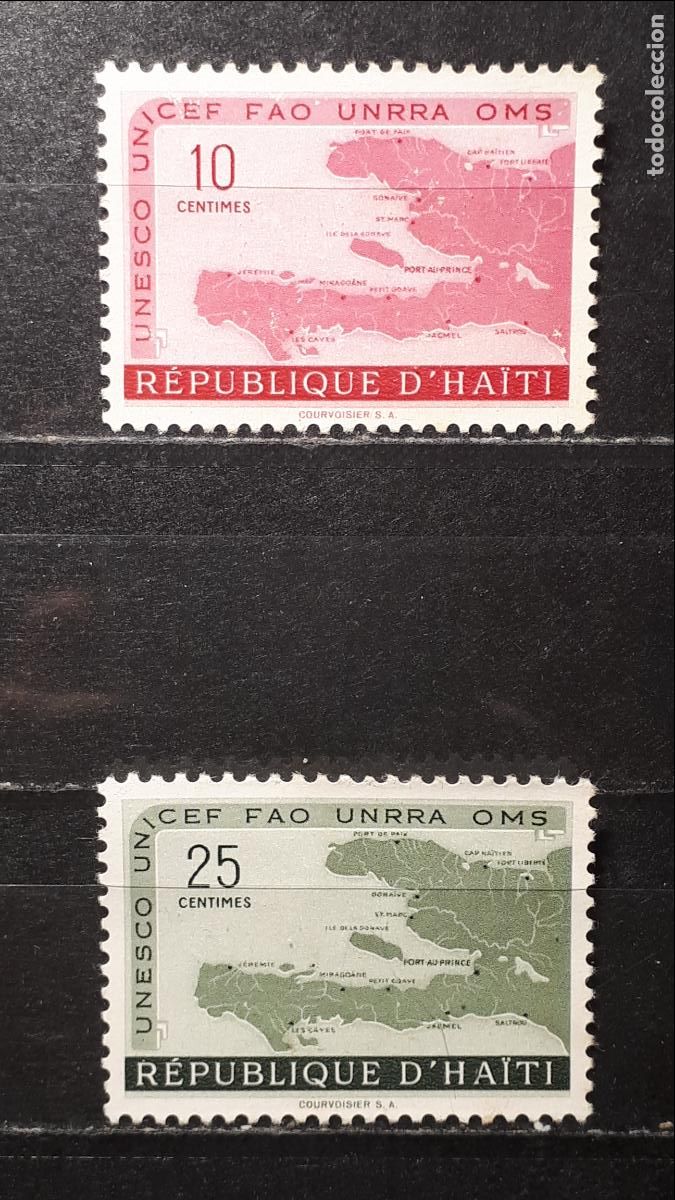 Sellos: HAIT&Iacute; . A&ntilde;o 1958 (*). YVERT 400/1 - Foto 1