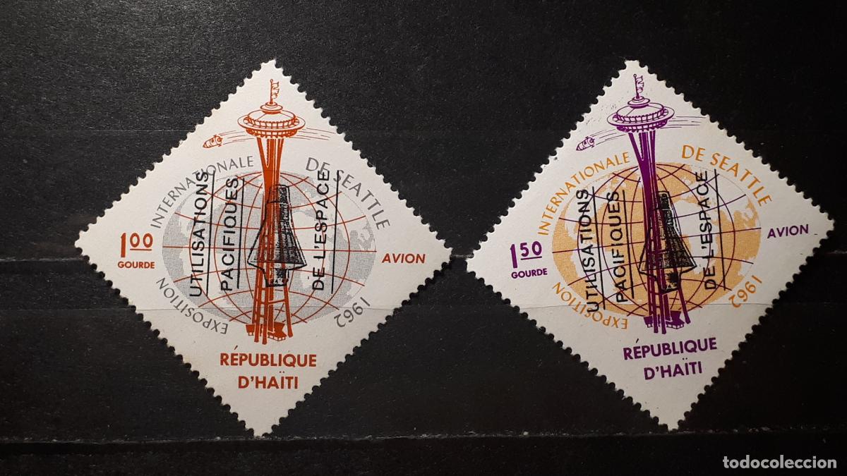 Sellos: HAIT&Iacute; . A&ntilde;o 1963 (*) YVERT A&Eacute;REO 261/2 - Foto 1