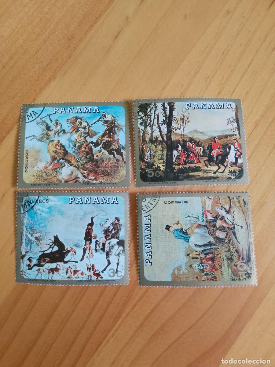 Sellos: PANAMA - CAZA, PINTURAS DE CABALLOS - Foto 1