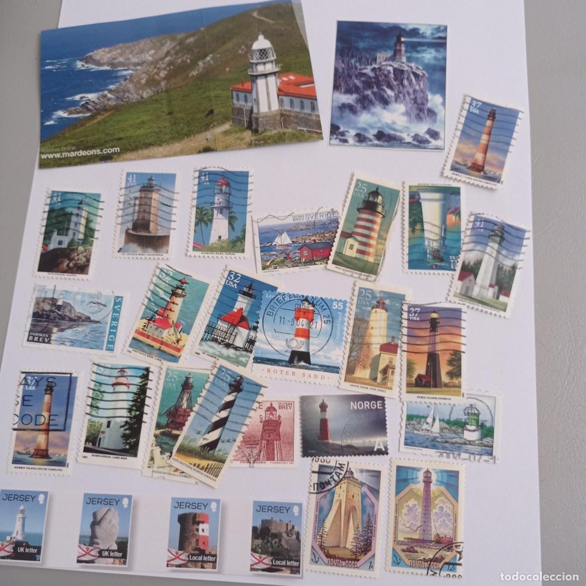 Sellos: Faros lote de sellos usados - Foto 1