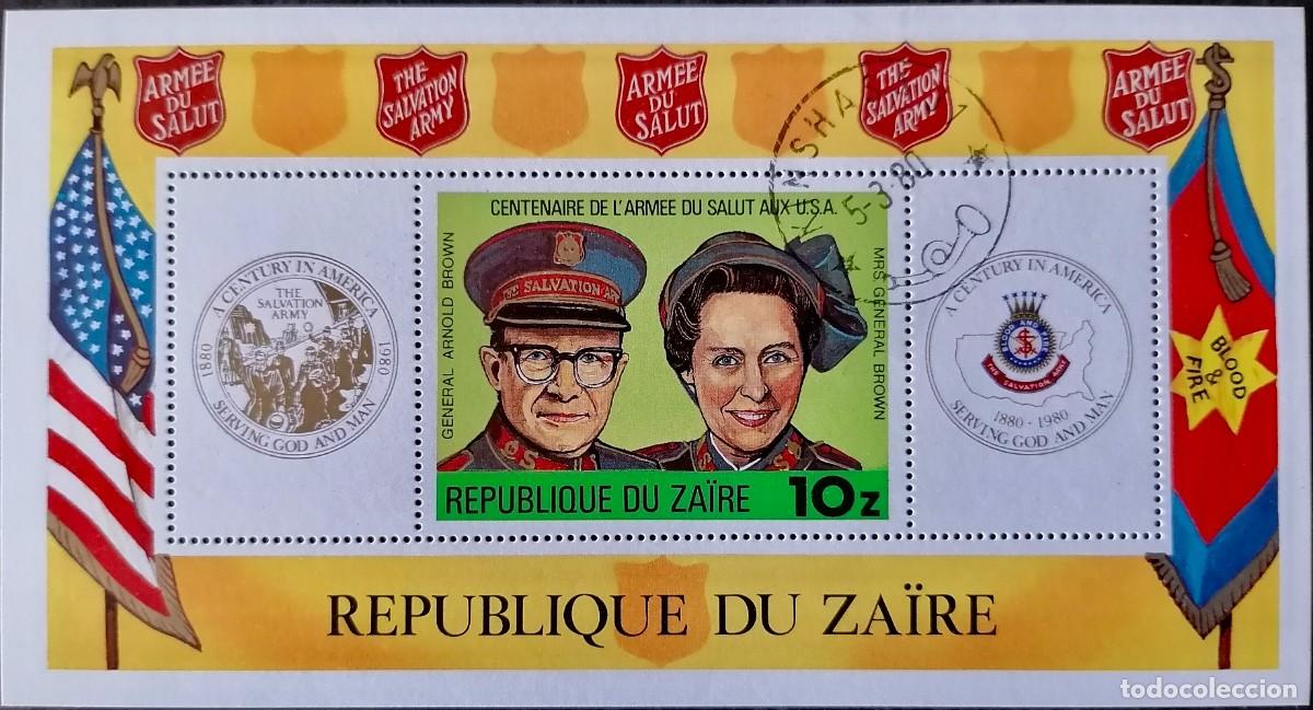 Sellos: ZAIRE 1980 - HB EJ&Eacute;RCITO DE SALVACI&Oacute;N . - Foto 1