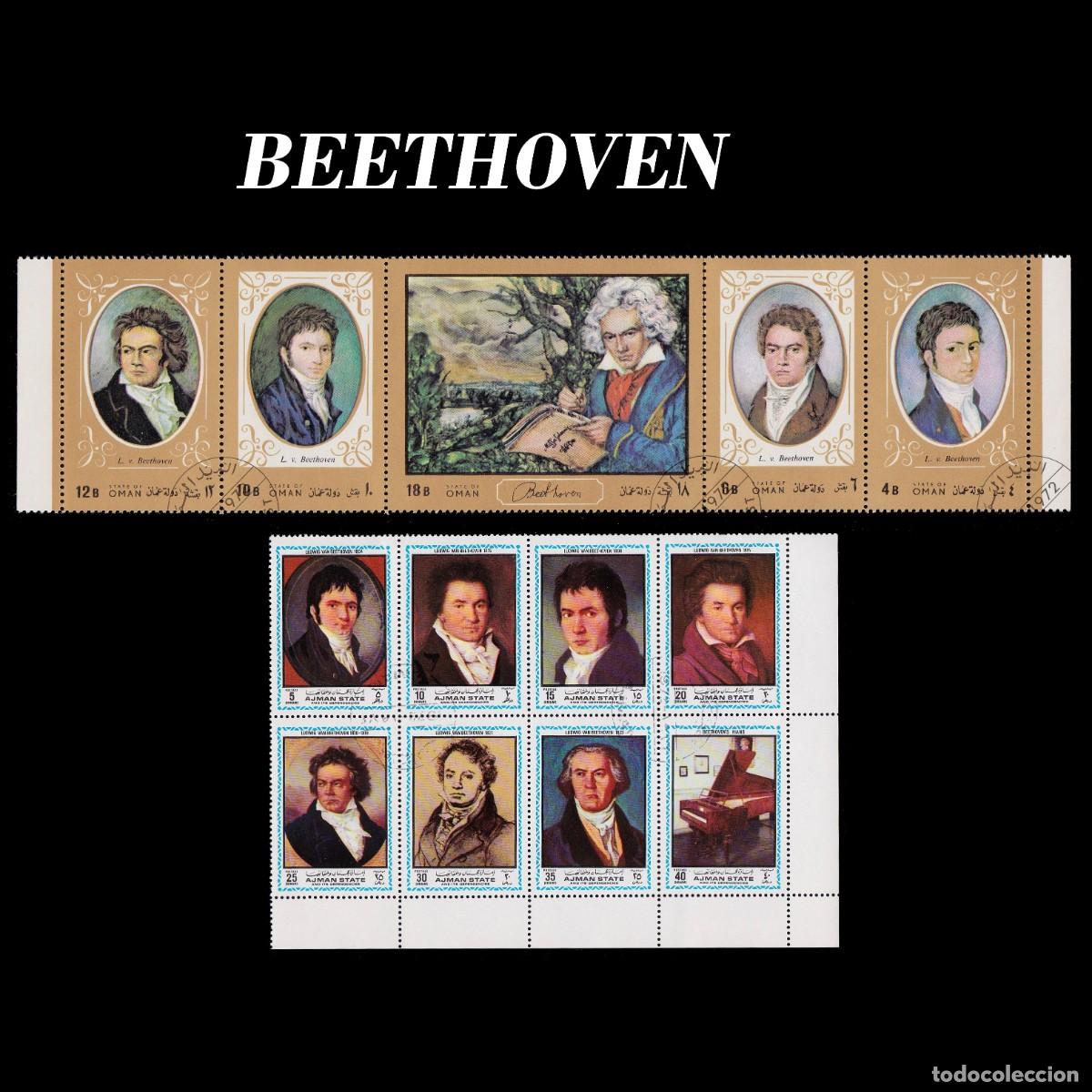 Sellos: BEETHOVEN 13 STAMPS USED - Foto 1
