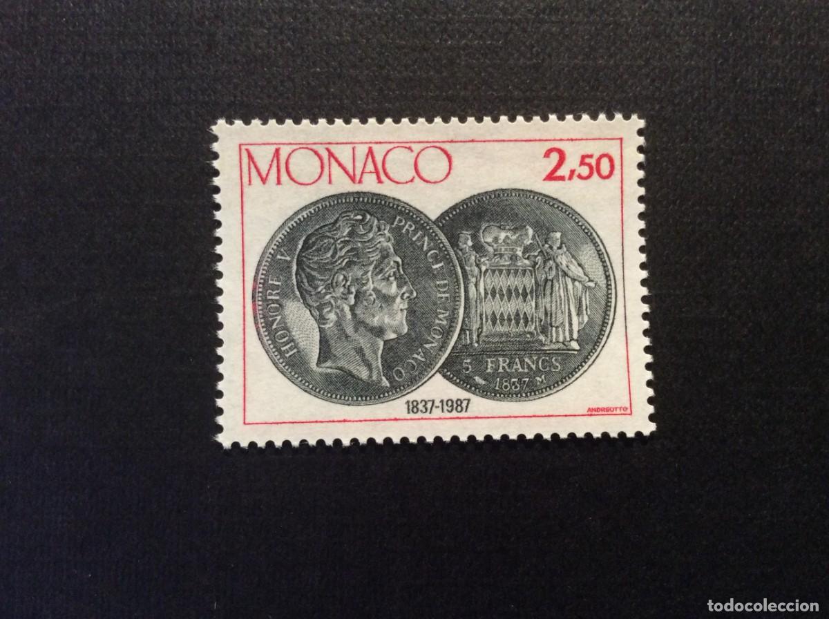 Sellos: NUMISMATICA. MONACO N&ordm; YVERT 1600*** A&Ntilde;O 1987.. MONEDA ECU DE 5F. - Foto 1