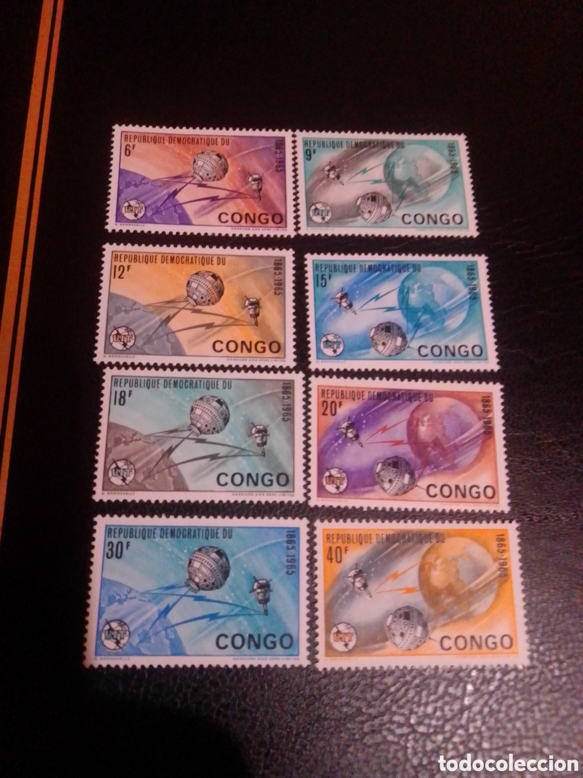Sellos: Congo 227-234 1965 Centenario UIT - Foto 1