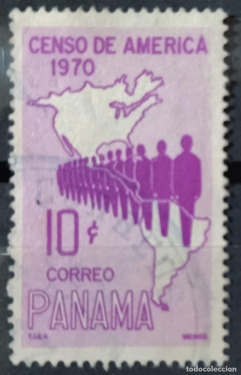 Sellos: PANAMA 1969 Censo de Am&eacute;rica. USADO. - Foto 1