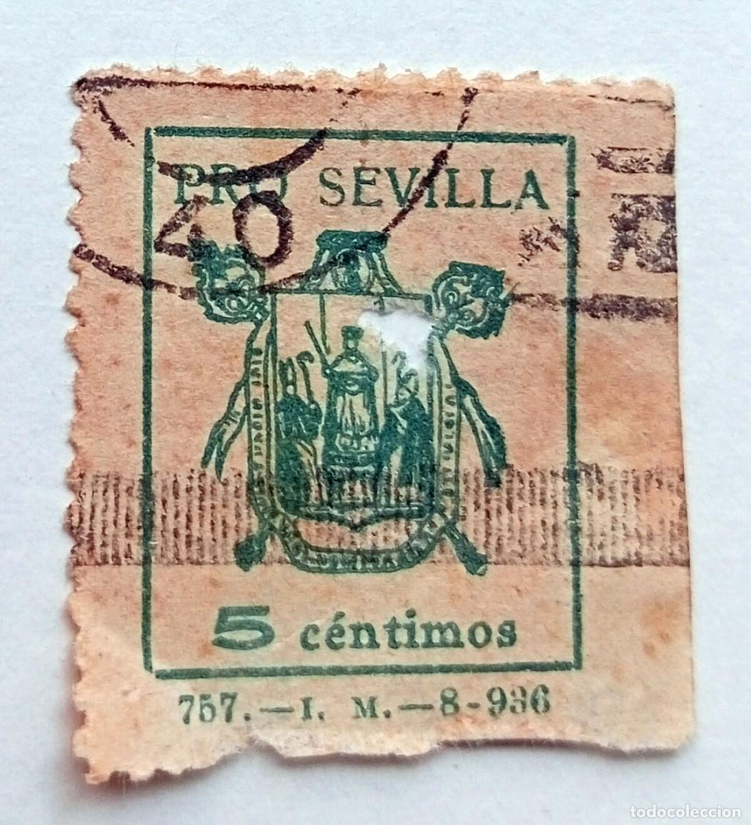 Sellos: SELLO USADO EN VENTA (ESP) - ESPA&Ntilde;A, PRO SEVILLA - Foto 1