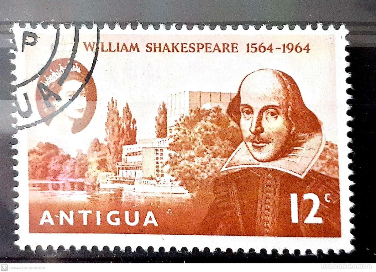 Sellos: ANTIGUA n&ordm; 142&ordm; Cuarto centenario del nacimiento de Shakespeare. - Foto 1