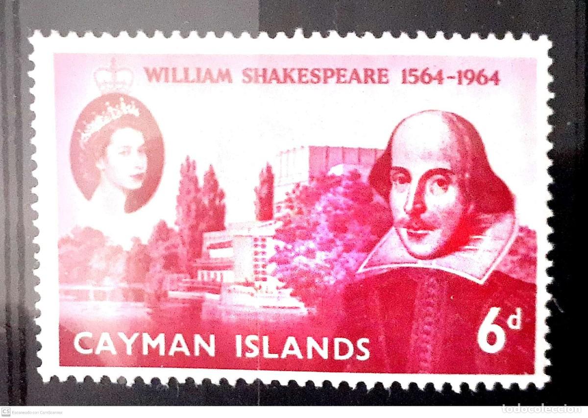 Sellos: ISLAS CAIM&Aacute;N n&ordm; 175* Cuarto centenario del nacimiento de Shakespeare. - Foto 1