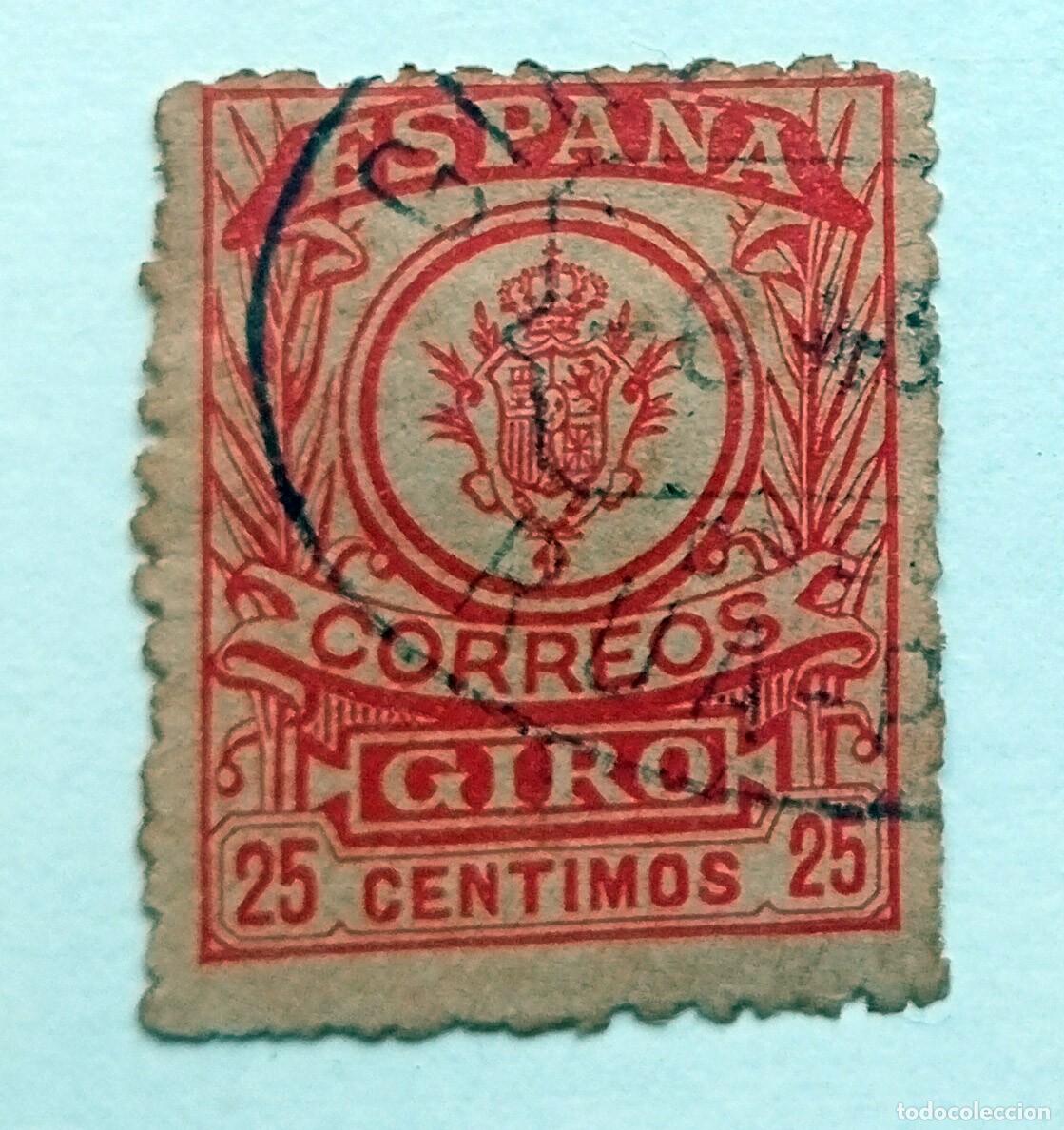 Sellos: SELLO USADO EN VENTA (ESP) - ESPA&Ntilde;A, GIRO 25 C&Eacute;NTIMOS - Foto 1