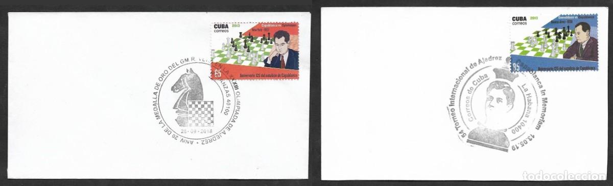 Sellos: SKV) 2013 CUBA, CHESS, 2 FIRST DAY COVERS - Foto 1