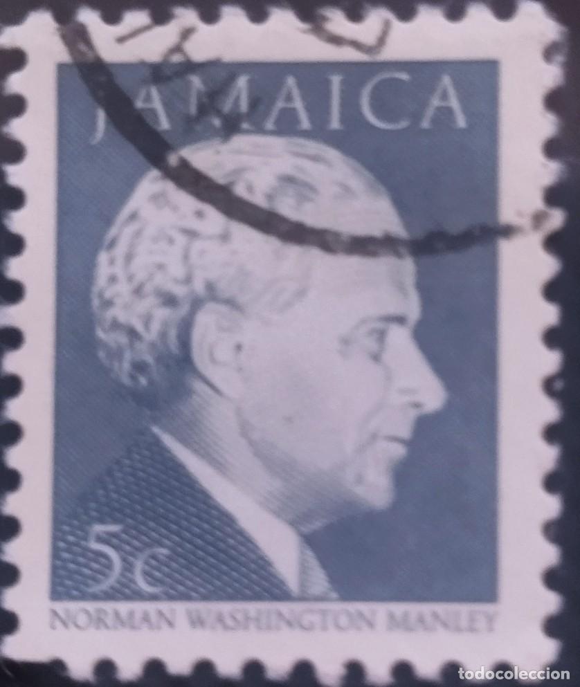 Sellos: JAMAICA 1987 Presidente Manley. USADO. - Foto 1