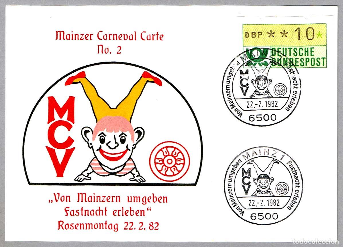 Sellos: Matasellos CARNAVAL DE MAINZ (ALEMANIA) 1982 - Foto 1