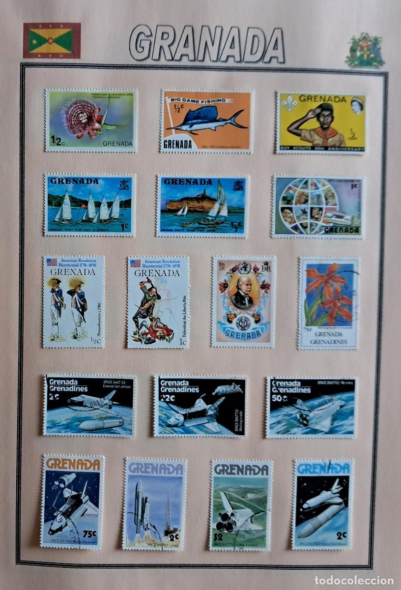 Sellos: lote de 17 sellos de Granada, espacio, barcos ... - Foto 1