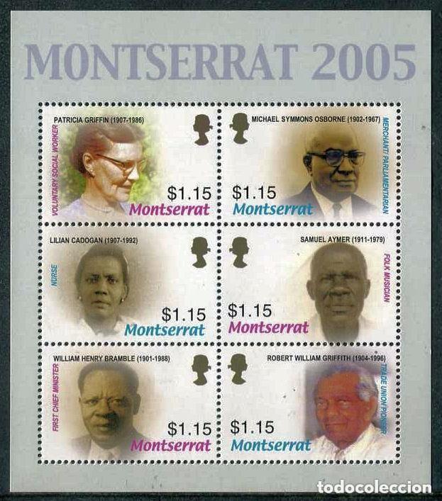 Sellos: MONTSERRAT - PERSONALIDADES - HB (2005) ** - Foto 1