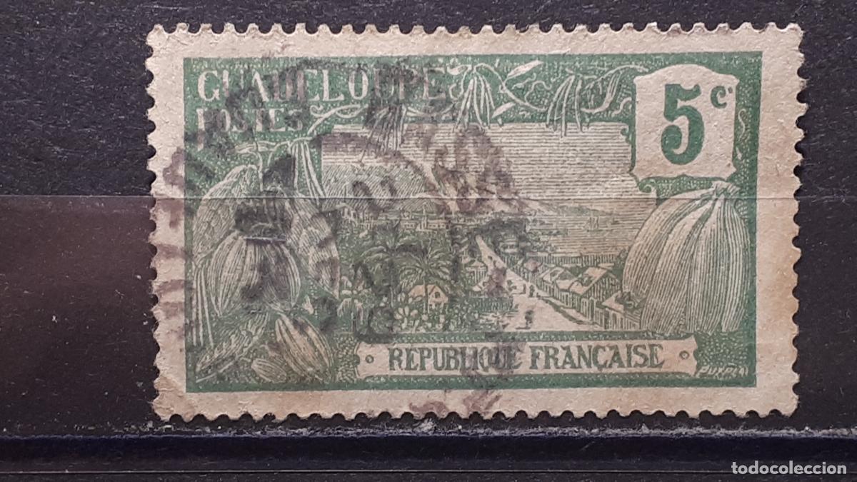 Sellos: GUADALUPE. A&Ntilde;O 1905. &deg;. Yvert 58 - Foto 1