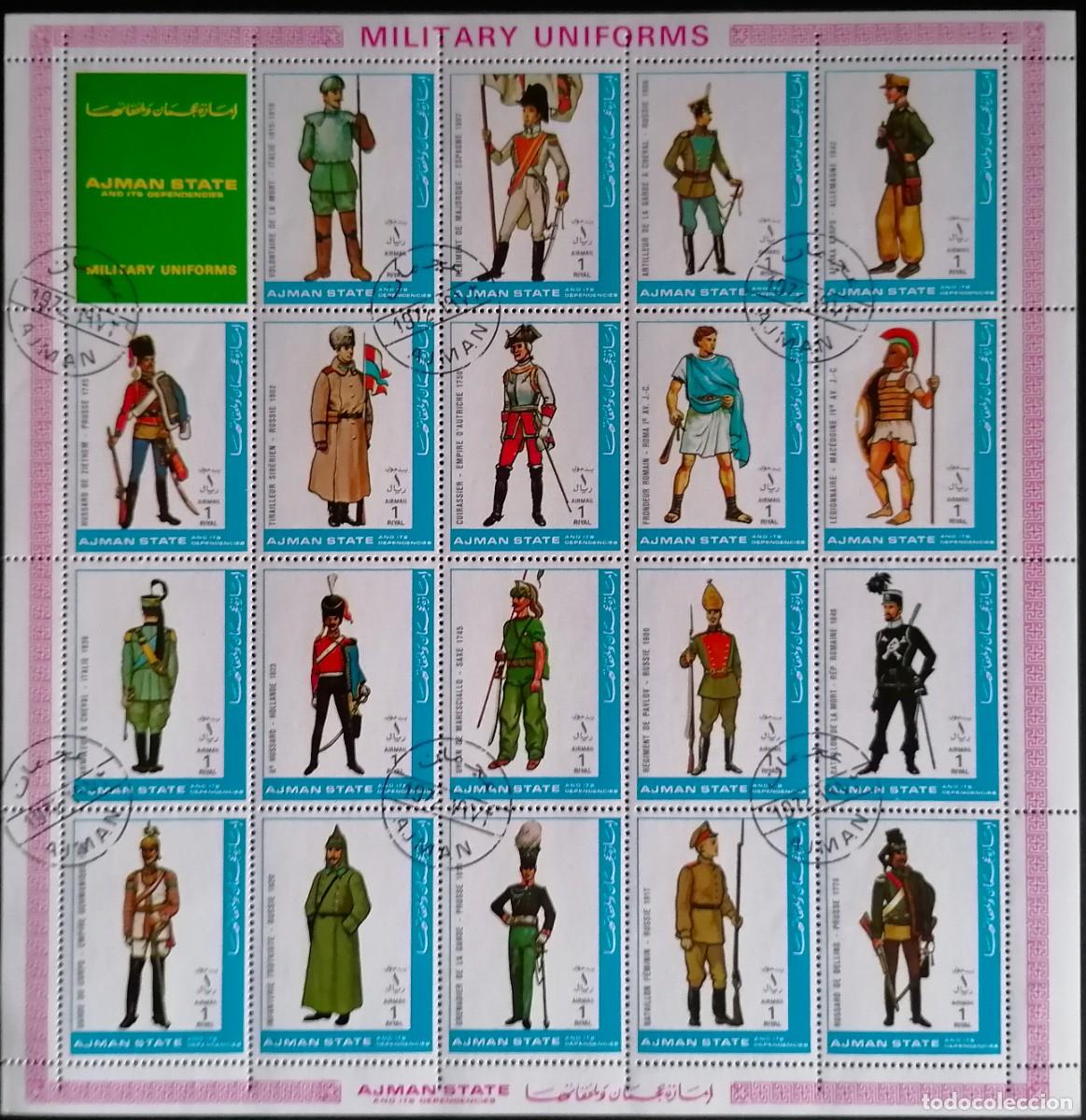 Sellos: AJMAN 1972 - HB UNIFORMES MILITARES . - Foto 1