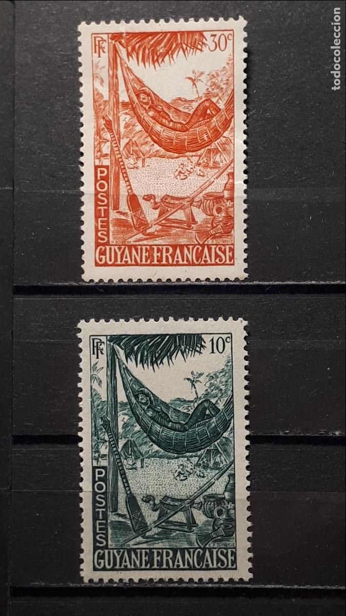 Sellos: GUYANA. A&Ntilde;O 1947. **/(*). YVERT 201/2 - Foto 1