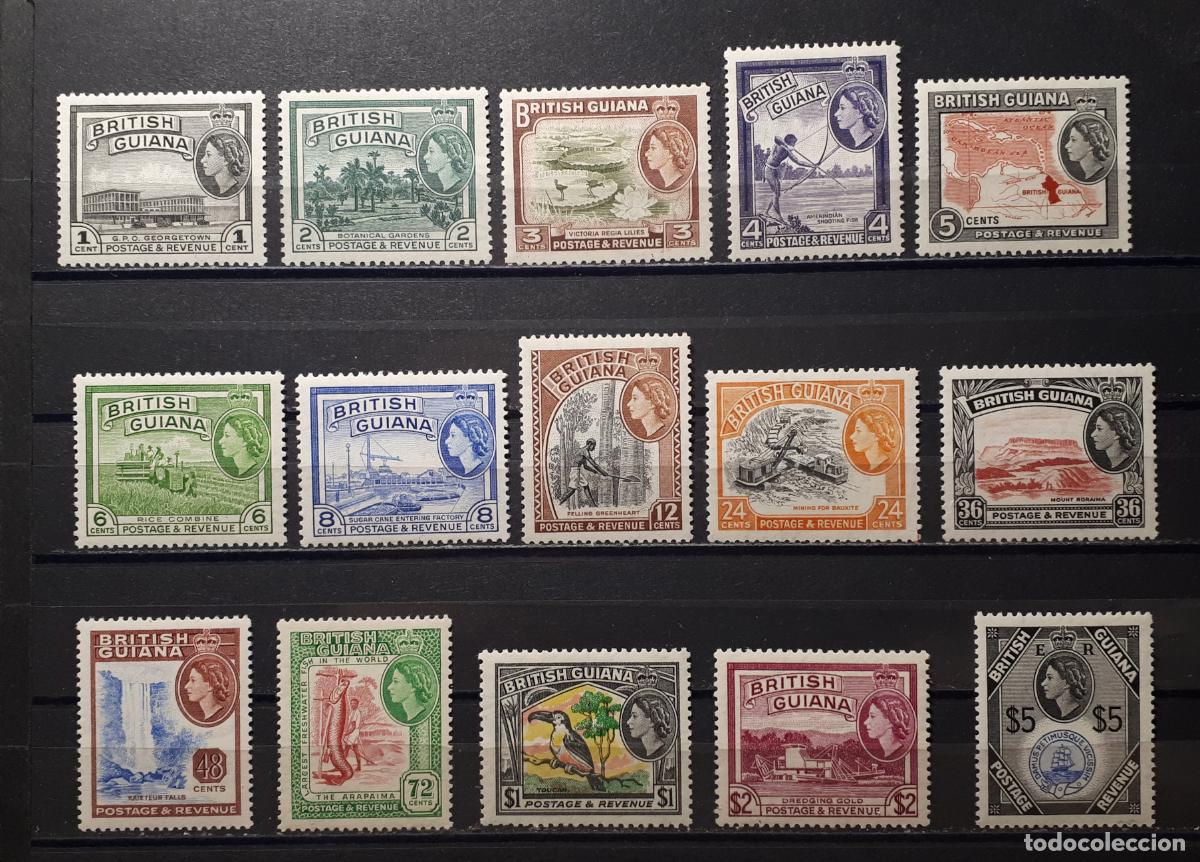 Sellos: GUYANA inglesa. A&Ntilde;O 1954. *. YVERT 185/99 - Foto 1