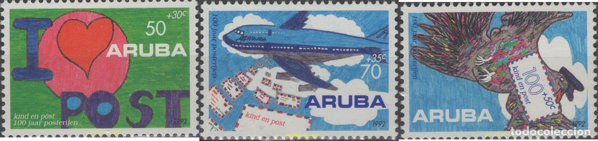 Sellos: 159212 MNH ARUBA 1992 CENTENARIO DEL CORREO - Foto 1
