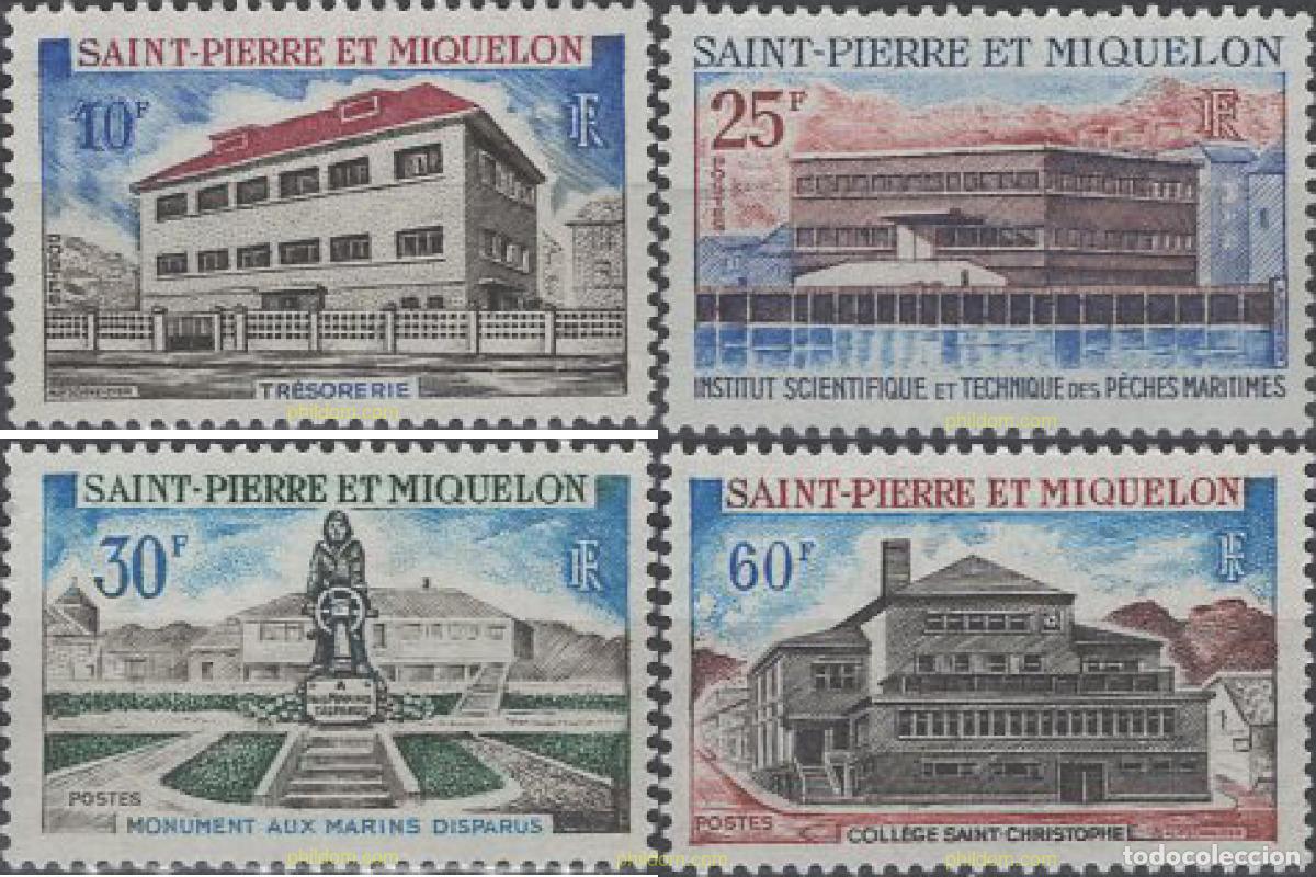 Sellos: 161240 MNH SAN PEDRO Y MIQUELON 1969 MONUMENTOS Y EDIFICIOS - Foto 1