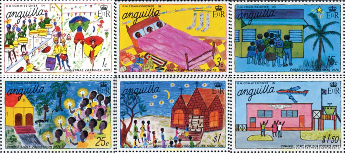 Sellos: 169525 MNH ANGUILLA 1976 NAVIDAD - Foto 1