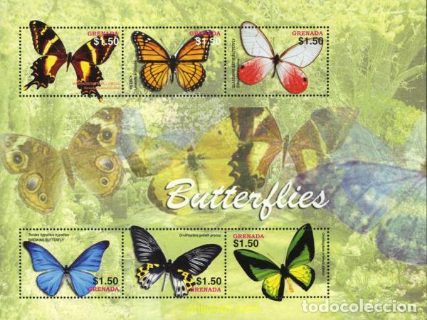 Sellos: 175603 MNH GRANADA 2005 FAUNA - MARIPOSAS - Foto 1