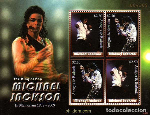 Sellos: 235353 MNH ANTIGUA Y BARBUDA 2009 MICHAEL JACKSON - Foto 1
