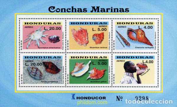 Sellos: 155765 MNH HONDURAS 2004 CONCHAS - Foto 1