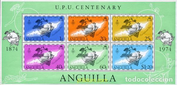 Sellos: 281831 MNH ANGUILLA 1974 CENTENARIO DE LA UPU - Foto 1