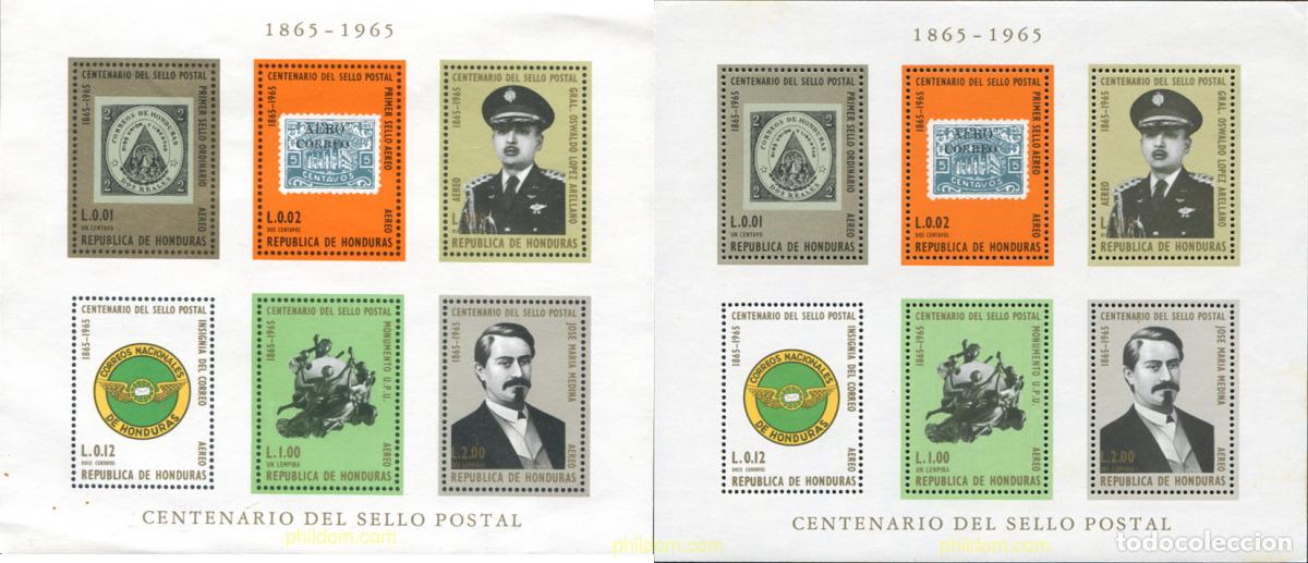 Sellos: 675063 HINGED HONDURAS 1966 CENTENARIO DEL SELLO - Foto 1