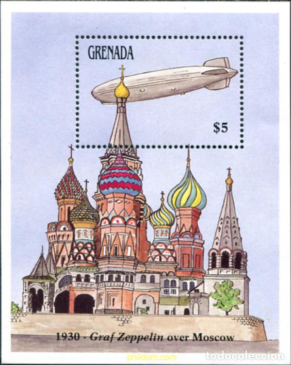 Sellos: 319242 MNH GRANADA 1988 ERA DE LOS DIRIGIBLES - Foto 1