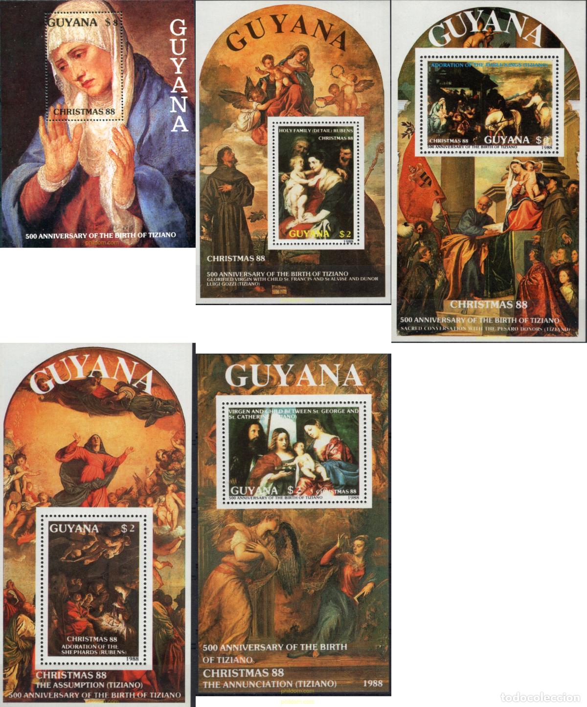 Sellos: 321361 MNH GUYANA 1988 NAVIDAD - Foto 1