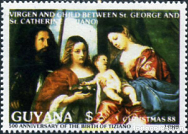 Sellos: 354151 MNH GUYANA 1988 NAVIDAD - Foto 1