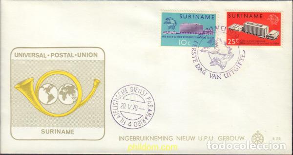 Sellos: 534306 MNH SURINAM 1970 NUEVO EDIFICIO DE LA UPU - Foto 1