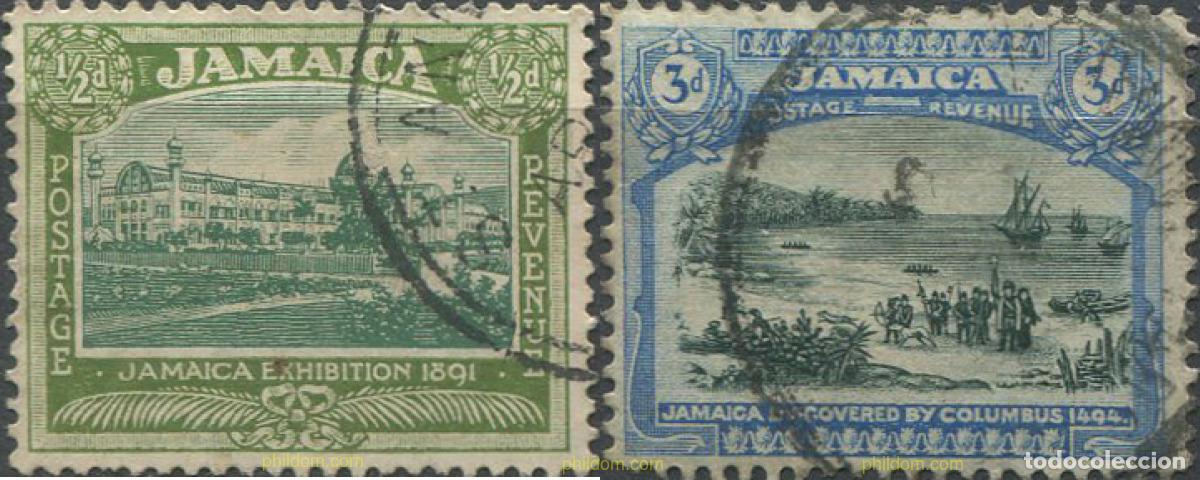 Sellos: 671075 USED JAMAICA 1920 FILIGRANA CA MULTIPLE - Foto 1