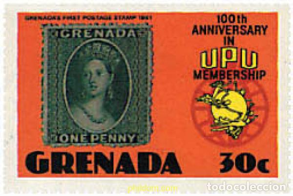 Sellos: 692071 MNH GRANADA 1981 CENTENARIO DE LA ADMISION DE GRANADA A LA UPU - Foto 1