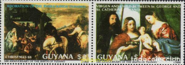 Sellos: 692817 MNH GUYANA 1988 NAVIDAD - Foto 1
