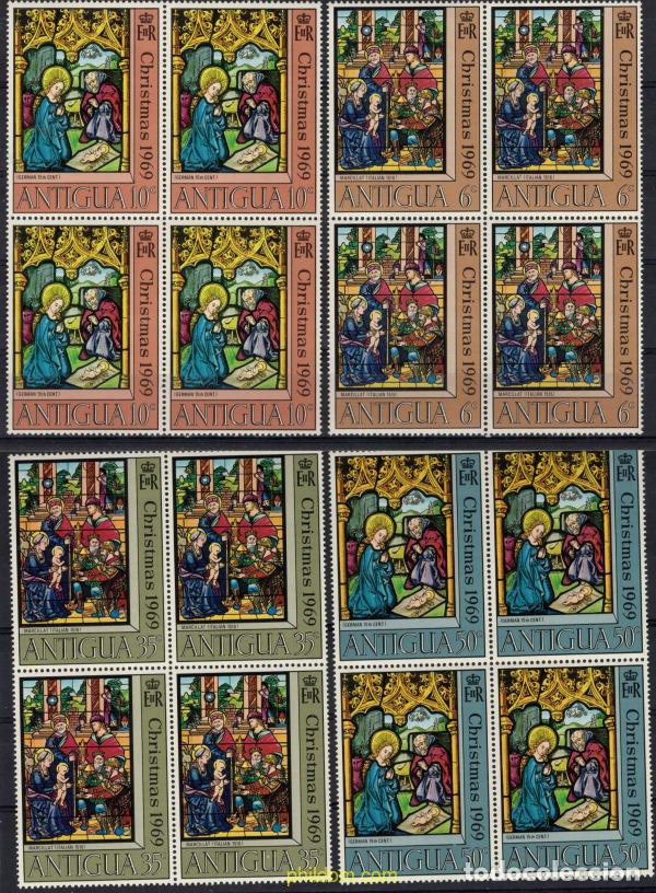 Sellos: 701403 MNH ANTIGUA 1969 NAVIDAD - Foto 1