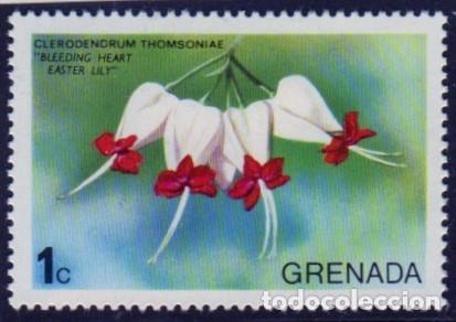 Sellos: Granada. Flora. Clerodendrum Thomsoniae.. 1975. YT-578. - Foto 1