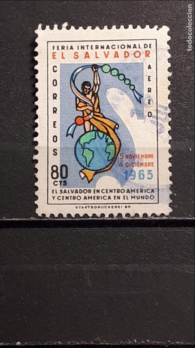 Sellos: SALVADOR. A&Ntilde;O 1965. &deg;. YVERT 208 - Foto 1