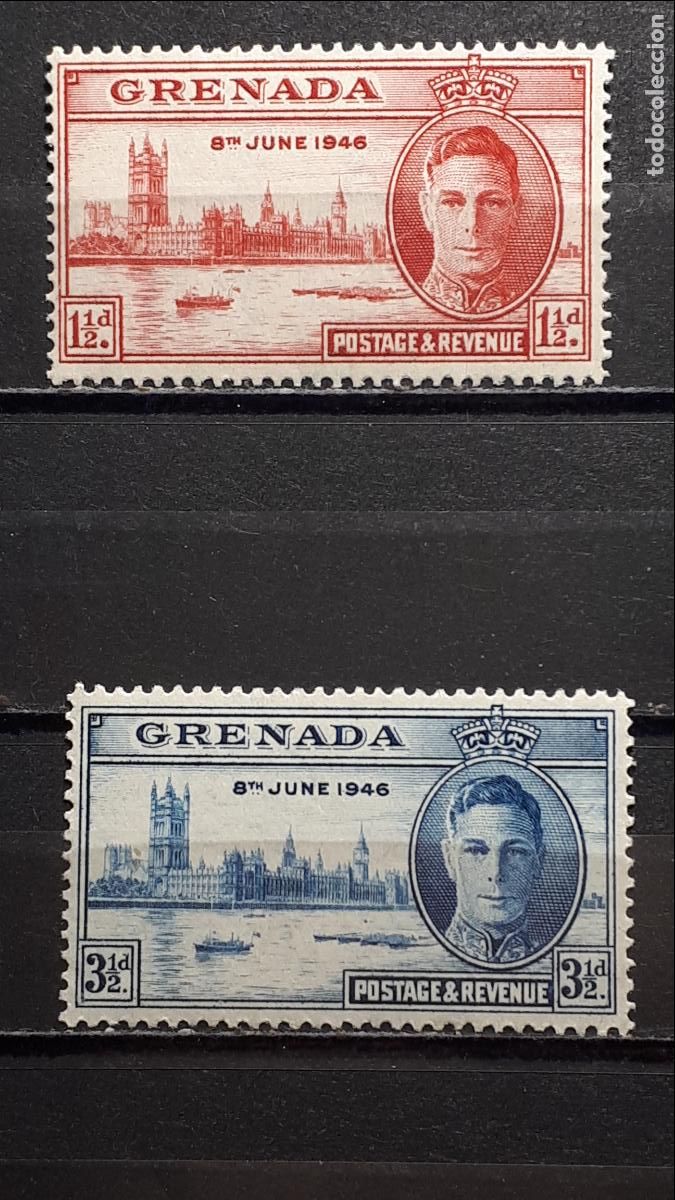 Sellos: GRENADA. A&Ntilde;O 1946. **. YVERT 134/5 - Foto 1