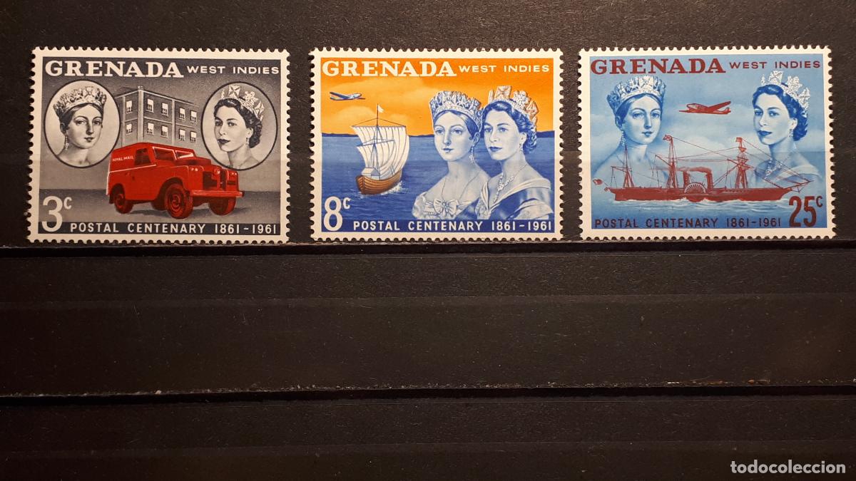Sellos: GRENADA. A&Ntilde;O 1961. **. YVERT 178/80 - Foto 1
