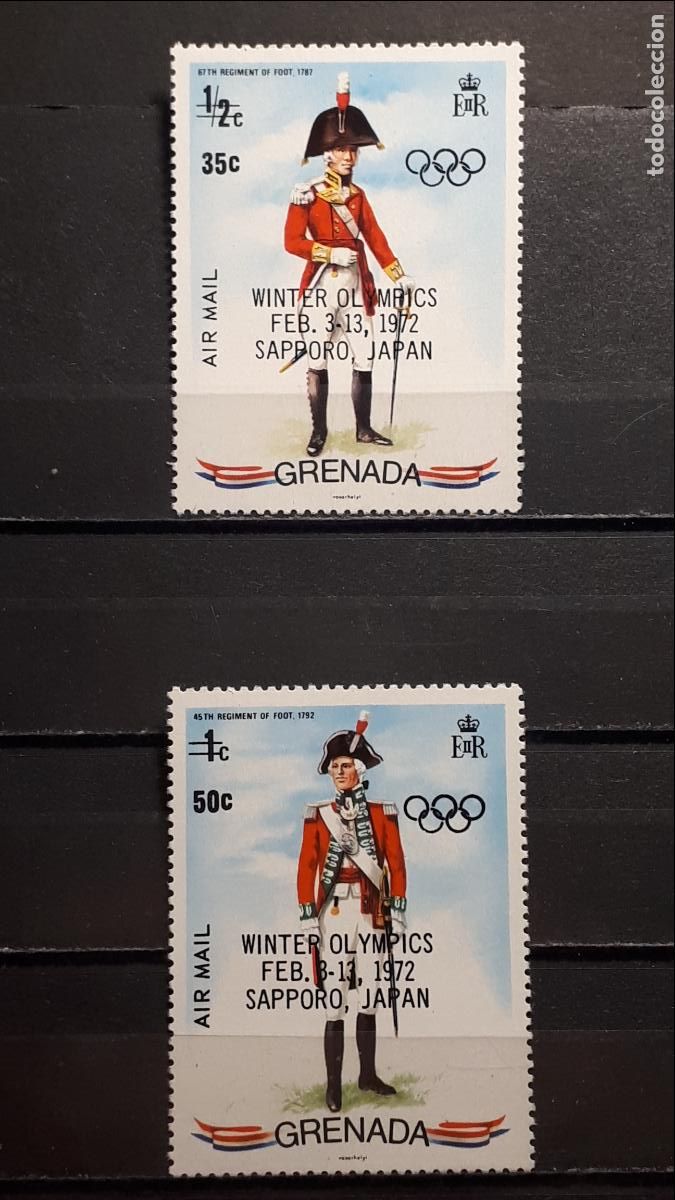 Sellos: GRENADA. A&Ntilde;O 1972. **. YVERT A&eacute;reo 1/2 - Foto 1