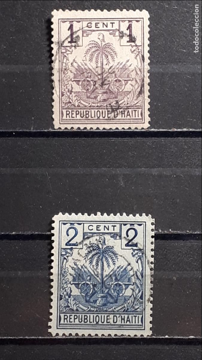 Sellos: HAIT&Iacute;. A&Ntilde;O 1893. &deg;. YVERT 27/8 - Foto 1