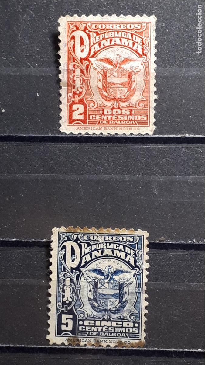 Sellos: PANAM&Aacute;. A&Ntilde;O 1924. &deg;. YVERT 140, 141 - Foto 1