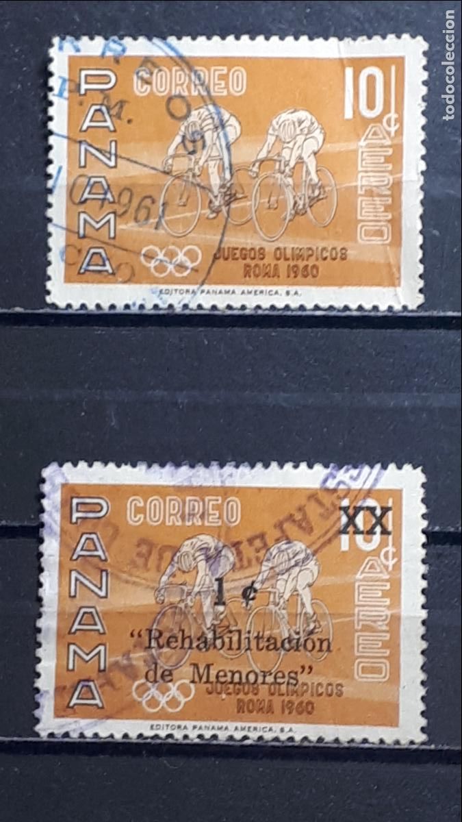 Sellos: PANAM&Aacute;. A&Ntilde;O 1960. &deg;. YVERT A&eacute;reo 221, 232 - Foto 1
