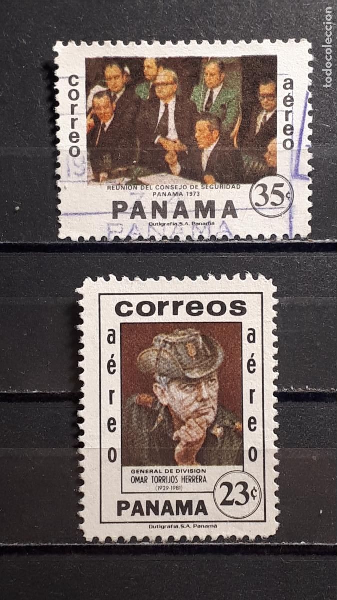 Sellos: PANAM&Aacute;. A&Ntilde;O 1982. (*)/&deg;. YVERT A&eacute;reo 520/1 - Foto 1